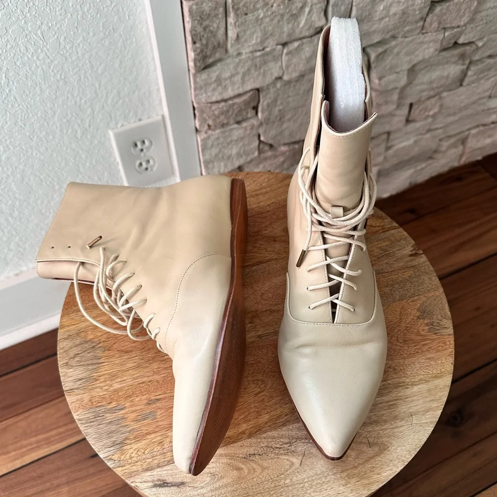 American Duchess Hartfield Regency Boots in Ivory sz: 9.5 - Picture 4 of 15